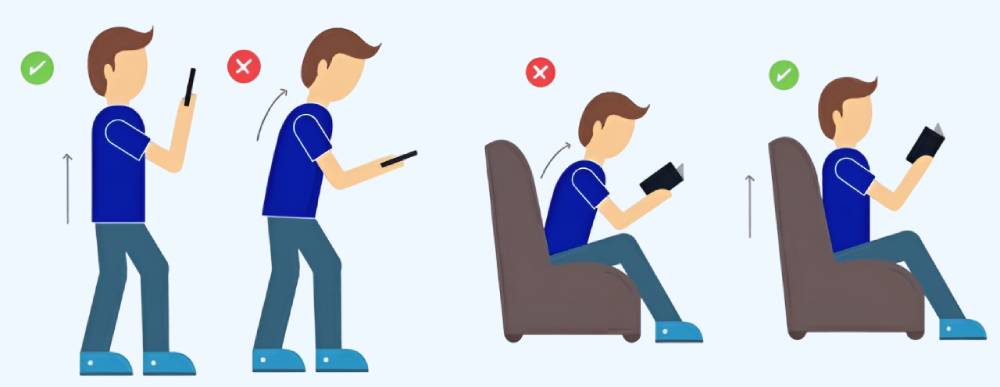 نحوۀ صحیح استفاده از تلفن همراه برای درمان دیسک گردن