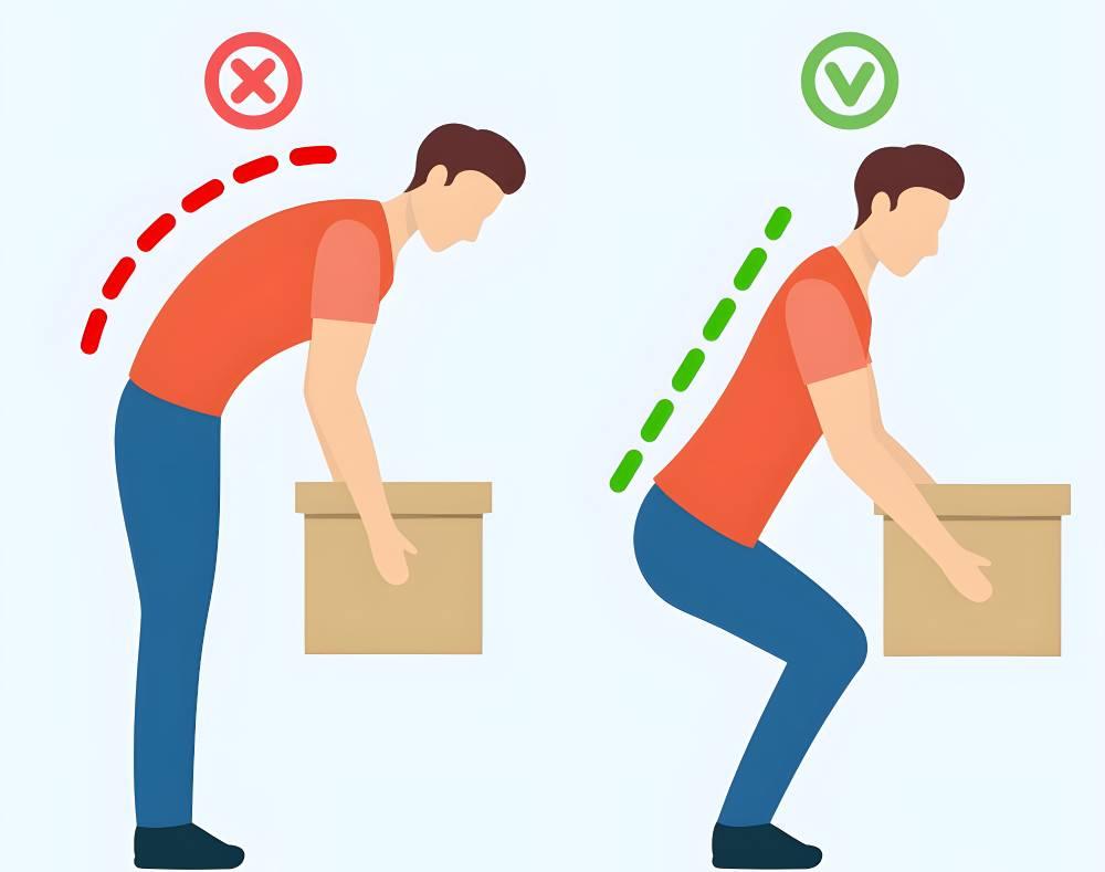 نحوۀ صحیح بلند کردن اجسام سنگین با دیسک گردن